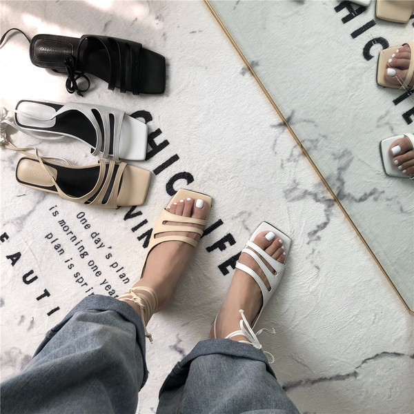 Uus mudel naiste paeltega nahast sandaalid - kolme värvi