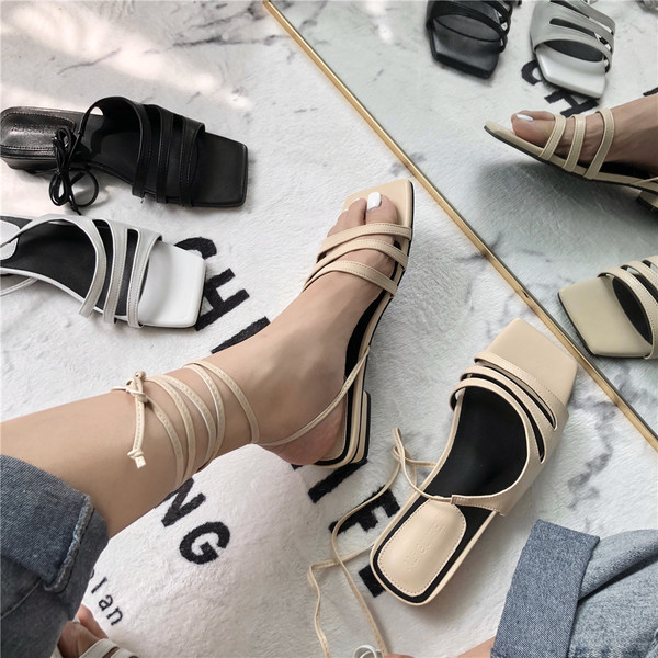 Uus mudel naiste paeltega nahast sandaalid - kolme värvi