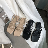 Naiste ristrihmadega sandaalid - kahes värvitoonis