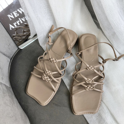 Naiste ristrihmadega sandaalid - kahes värvitoonis