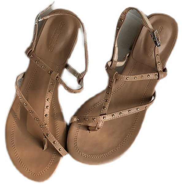 Naiste sandaalid tasasel tallal peenikeste rihmadega ökonahast