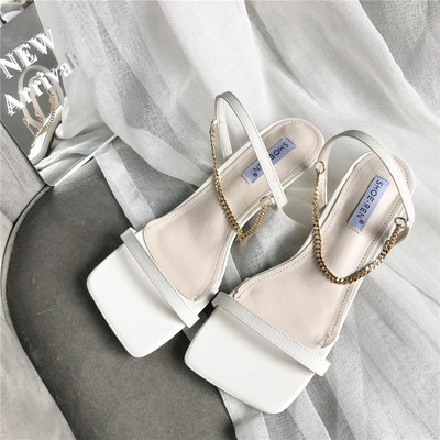 Uus mudel ökonahast naiste sandaalid koos ketiga