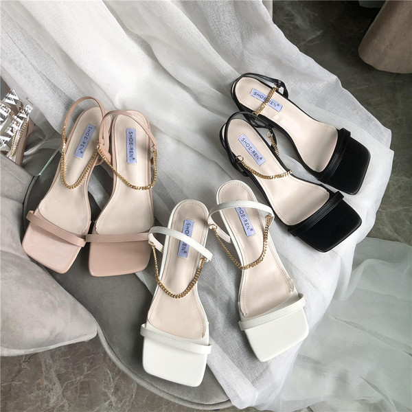 Uus mudel ökonahast naiste sandaalid koos ketiga