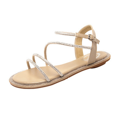 Kahes värvitoonis vabaaja sandaalid kividega