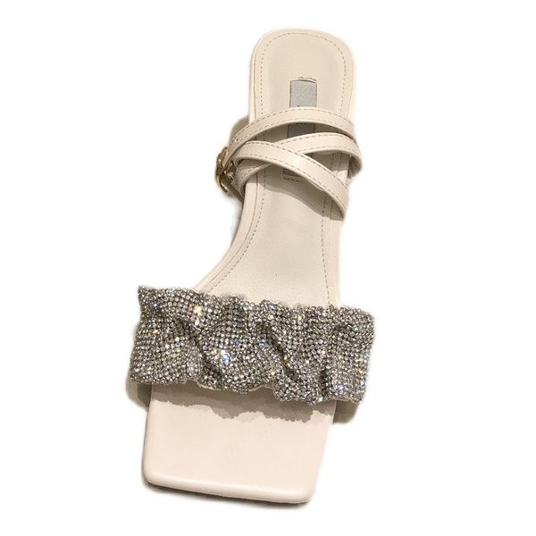 Нов модел дамски сандали с камъни и каишки-еко кожа