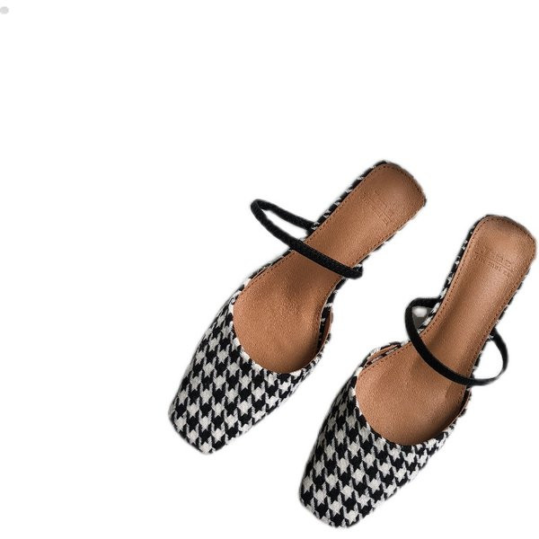 Naiste sandaalid kunstnahast või madala kontsaga tekstiilist