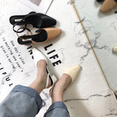 Naiste nahast sandaalid 5 cm paksuse kontsaga