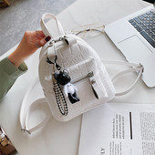 Naiste igapäevane kunstnahast seljakott võtmehoidjaga