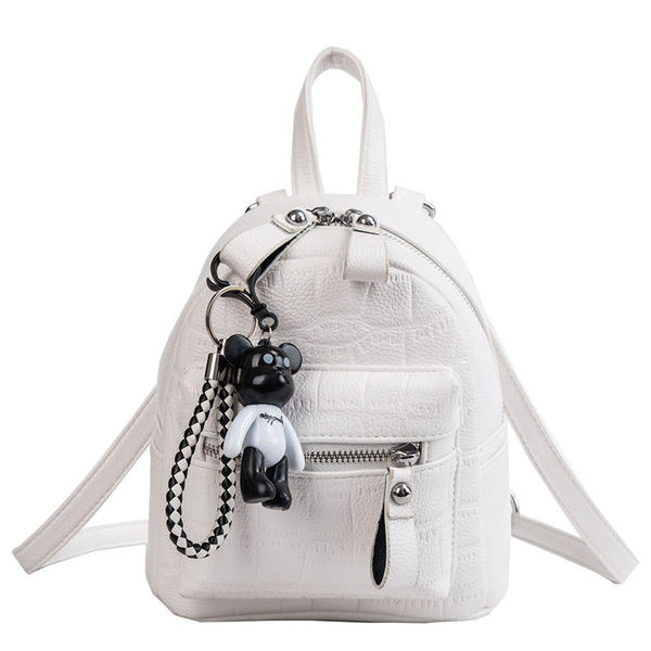 Naiste igapäevane kunstnahast seljakott võtmehoidjaga