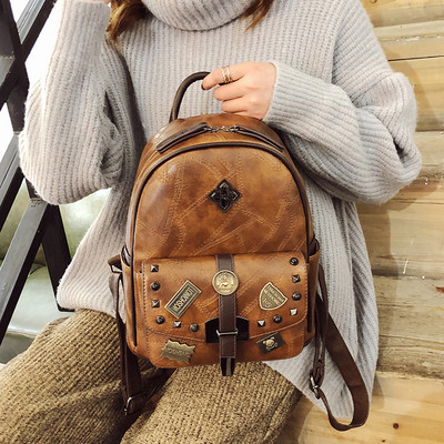 Stiilne naiste seljakott öko ja metallelementidest