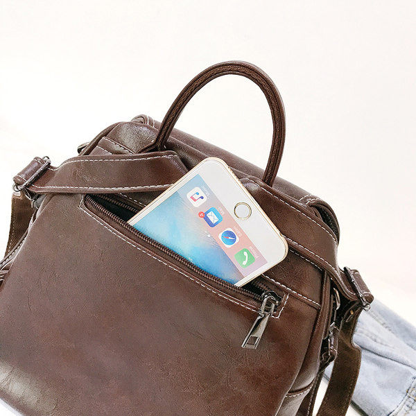 Naiste nahast seljakott, tavaline pandlaga mudel