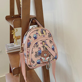 Moodne naiste ökonahast värvilise aplikatsiooniga seljakott