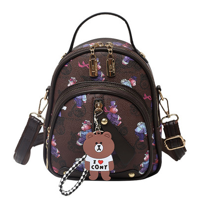 Moodne naiste ökonahast värvilise aplikatsiooniga seljakott