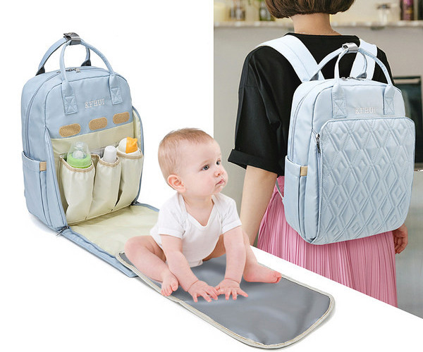 Καθημερινό γυναικείο σακίδιο πλάτης με χερούλια για ώμο και μπράτσο - τριχρωμία