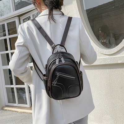 Lukkudega väike naiste seljakott ökonahast