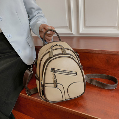 Lukkudega väike naiste seljakott ökonahast