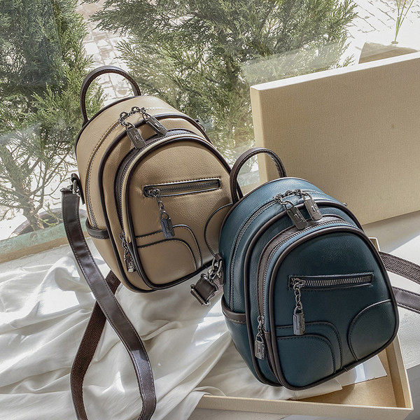 Lukkudega väike naiste seljakott ökonahast