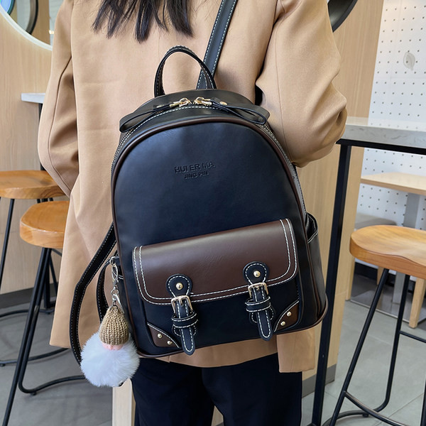 Moodne ökonahast esitaskuga naiste seljakott