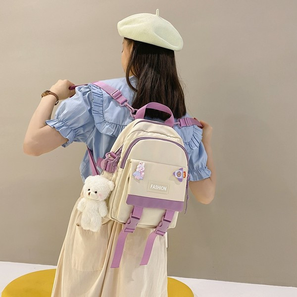 Mitmes värvitoonis igapäevane naiste seljakott rihmadega varaseks