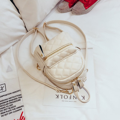 Stiilne naiste mini-nahast seljakott tavaline mudel