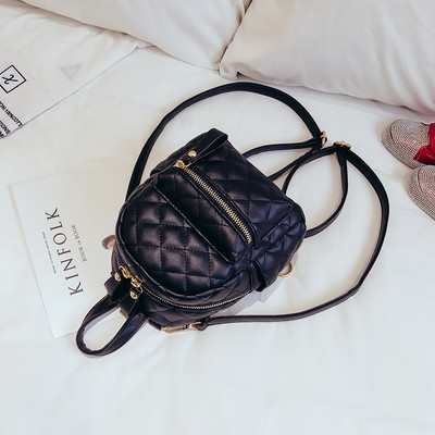 Stiilne naiste mini-nahast seljakott tavaline mudel