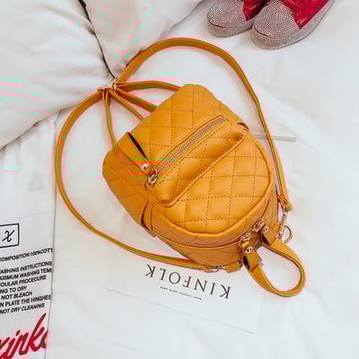 Stiilne naiste mini-nahast seljakott tavaline mudel