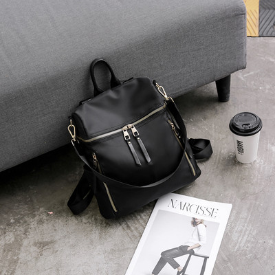 Stiilne naiste seljakott lühikese ja pika sanga ning eesmise lukuga