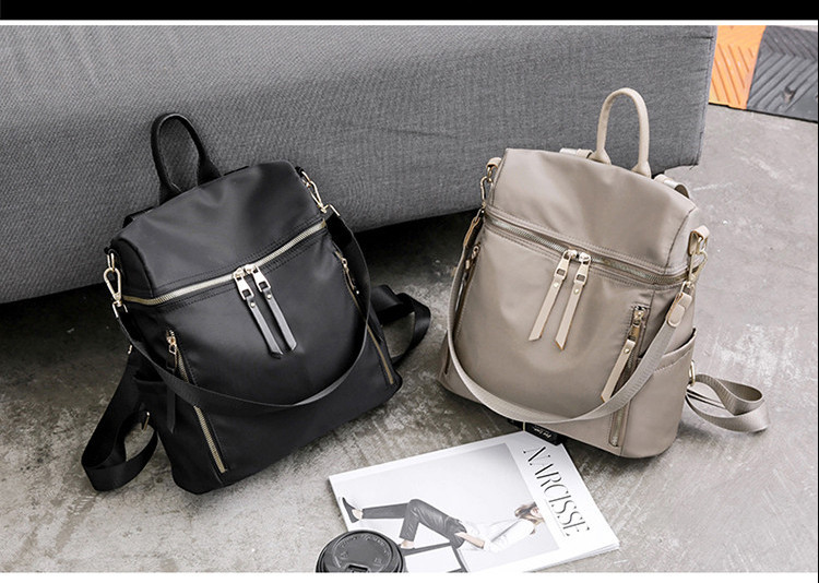 Stiilne naiste seljakott lühikese ja pika sanga ning eesmise lukuga