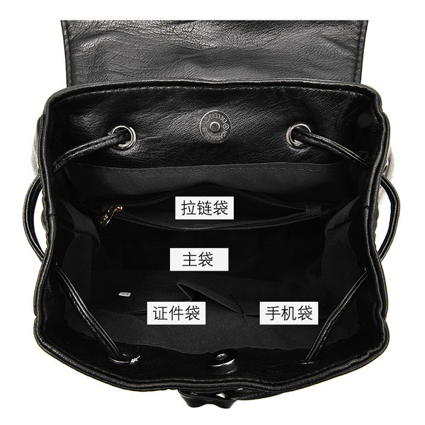 Γυναικείο σακίδιο πλάτης από συνθετικό δέρμα με μεταλλικό κούμπωμα - τρία μοντέλα