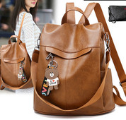 Alkalmi műbőr hátizsák elülső zsebbel