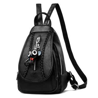 Uue mudeli naiste nahast seljakott õlasangidega