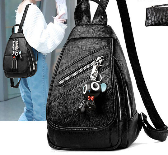 Uue mudeli naiste nahast seljakott õlasangidega