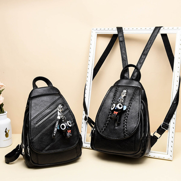 Uue mudeli naiste nahast seljakott õlasangidega