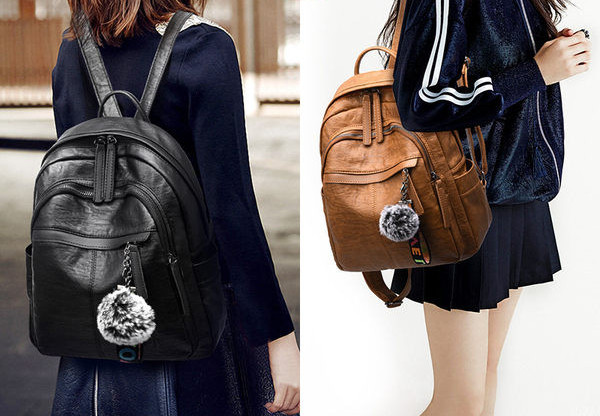 Új modell női hátizsák műbőrből fekete és barna színben