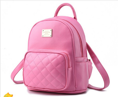 Igapäevane väike naiste seljakott metallist embleemi ja taskuga