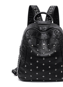 Naiste seljakott 2021. aasta uus trend Korea versioon, kõik sobivad needid pehmest nahast tide brändi suure mahutavusega moodne must seljakott