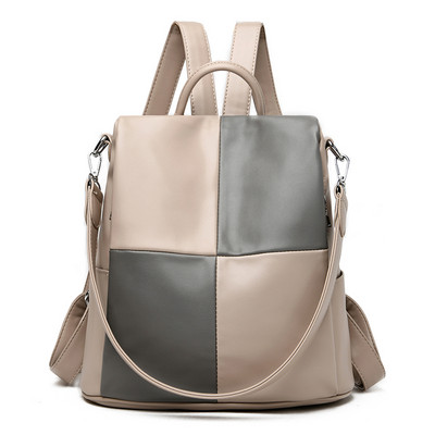 Stiilne naiste nahast seljakott lühikeste ja pikkade sangadega