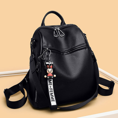 Naiste vabaaja lukuga kunstnahast seljakott