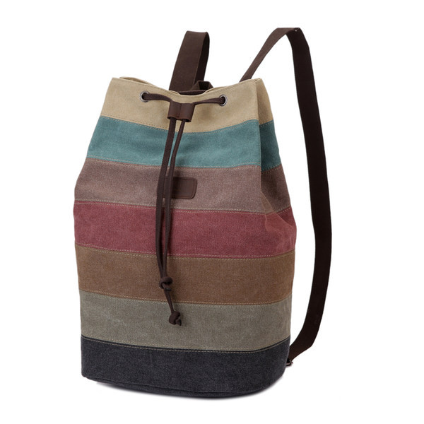 Triibuline naiste seljakott õlasangidega