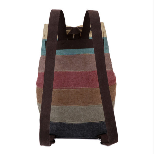 Triibuline naiste seljakott õlasangidega