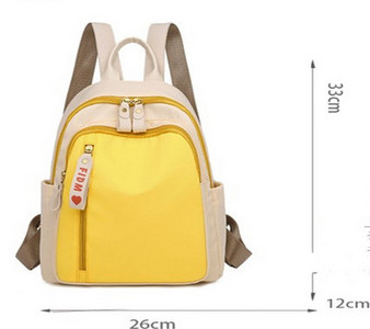 Női textil hátizsák cipzárral