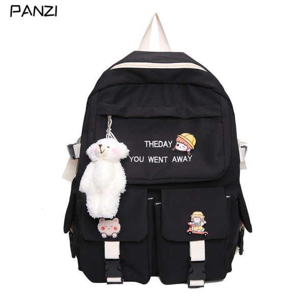 Multifunkcionális textil hátizsák kulcstartóval