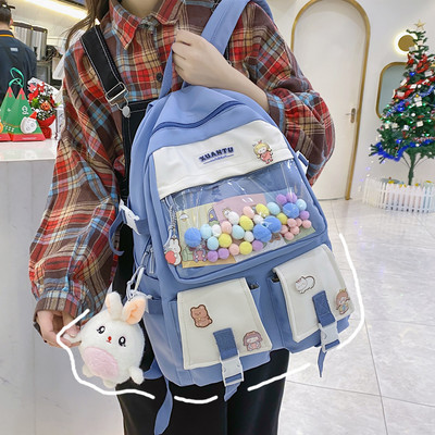 Laiade rihmadega igapäevane naiste lõuendist seljakott