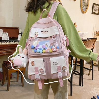 Laiade rihmadega igapäevane naiste lõuendist seljakott