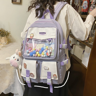 Laiade rihmadega igapäevane naiste lõuendist seljakott