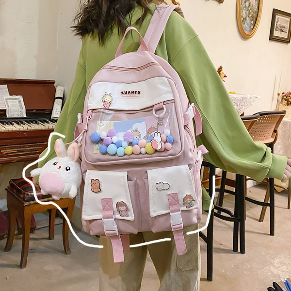 Laiade rihmadega igapäevane naiste lõuendist seljakott