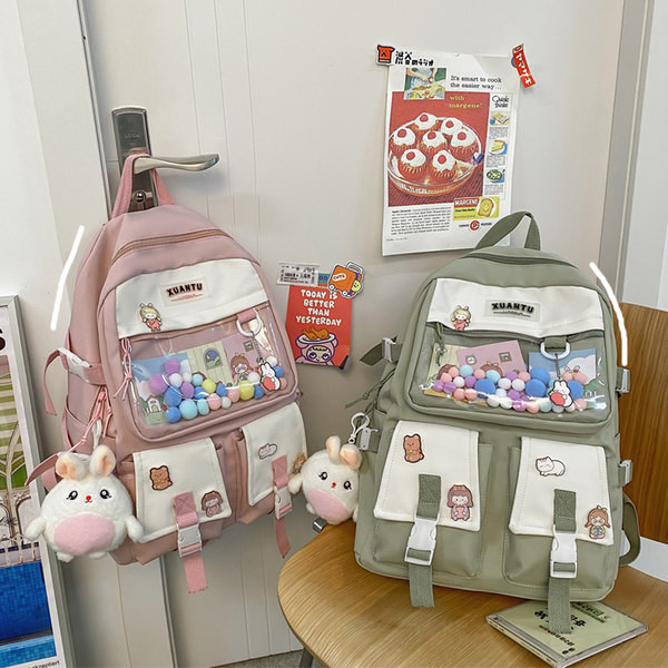 Laiade rihmadega igapäevane naiste lõuendist seljakott