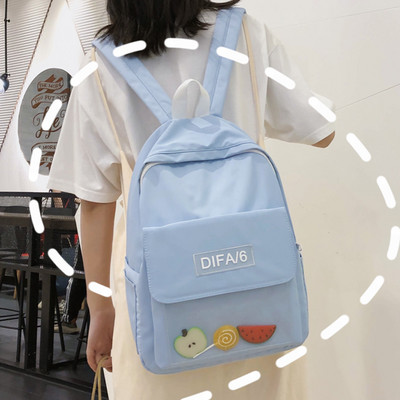 Suur riidest seljakott värvilise aplikatsiooniga