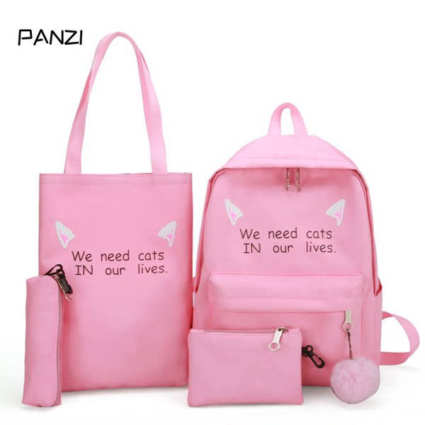 Naiste seljakott neljas värvitoonis kirjadega