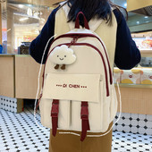 Textil hátizsák zsebekkel nőknek